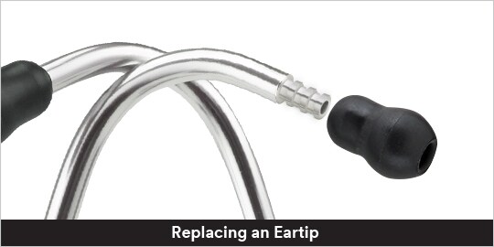 replacing stethoscope ear tip
